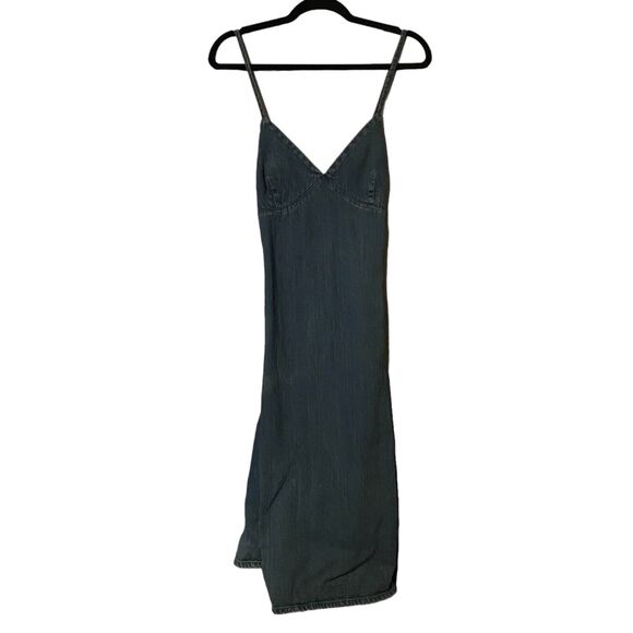 Vintage Route 66 Denim Dress Size 12 Straps Knee Length 90's Retro Y2K Preppy - Picture 1 of 12
